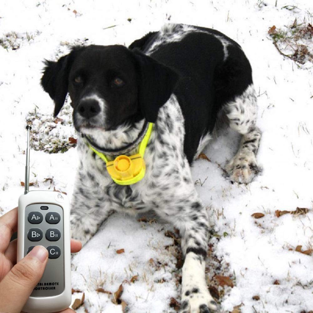 **Remote Control Dog Training Collar - 1000 Yard Range, Rechargeable & Waterproof Hunting Collar with 8 Built-in Beeper Sounds for Tracking & Sports Training - Ideal for Hunting, Field Training & Outdoor Adventures**