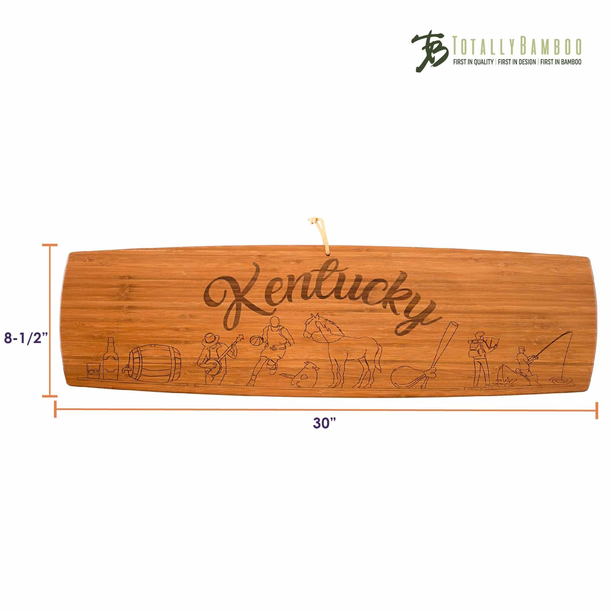 Kentucky Engraved XL Charcuterie Board - 30 x 8.5 Inches Large Wooden Serving Tray for Cheese, Charcuterie, and Appetizers - Perfect for Parties, Weddings, and Holiday Gatherings