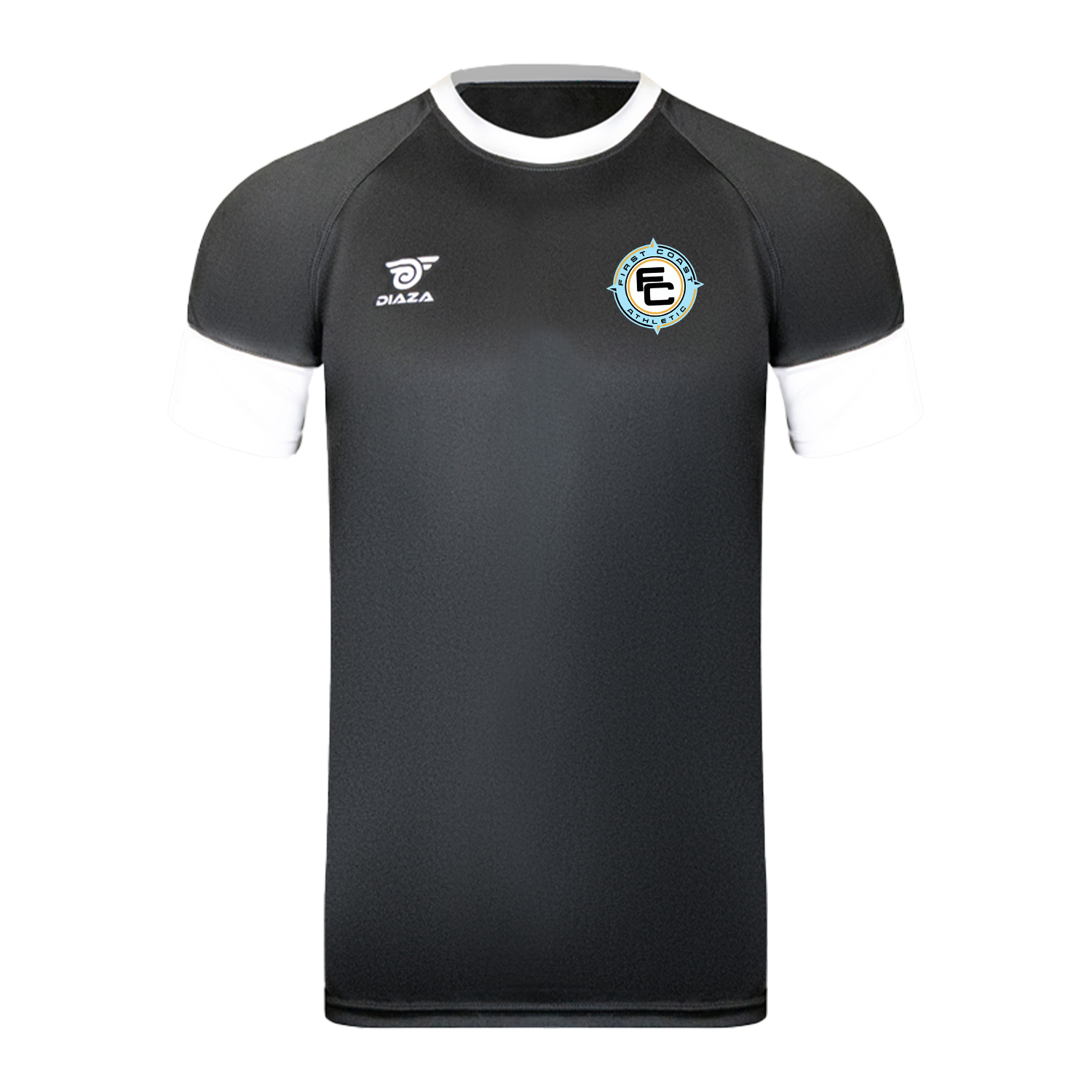 First Coast Athletic Short Sleeve Training Shirt for Men - Moisture Wicking Performance T-Shirt - Black - Perfect for Gym, Running & Workouts