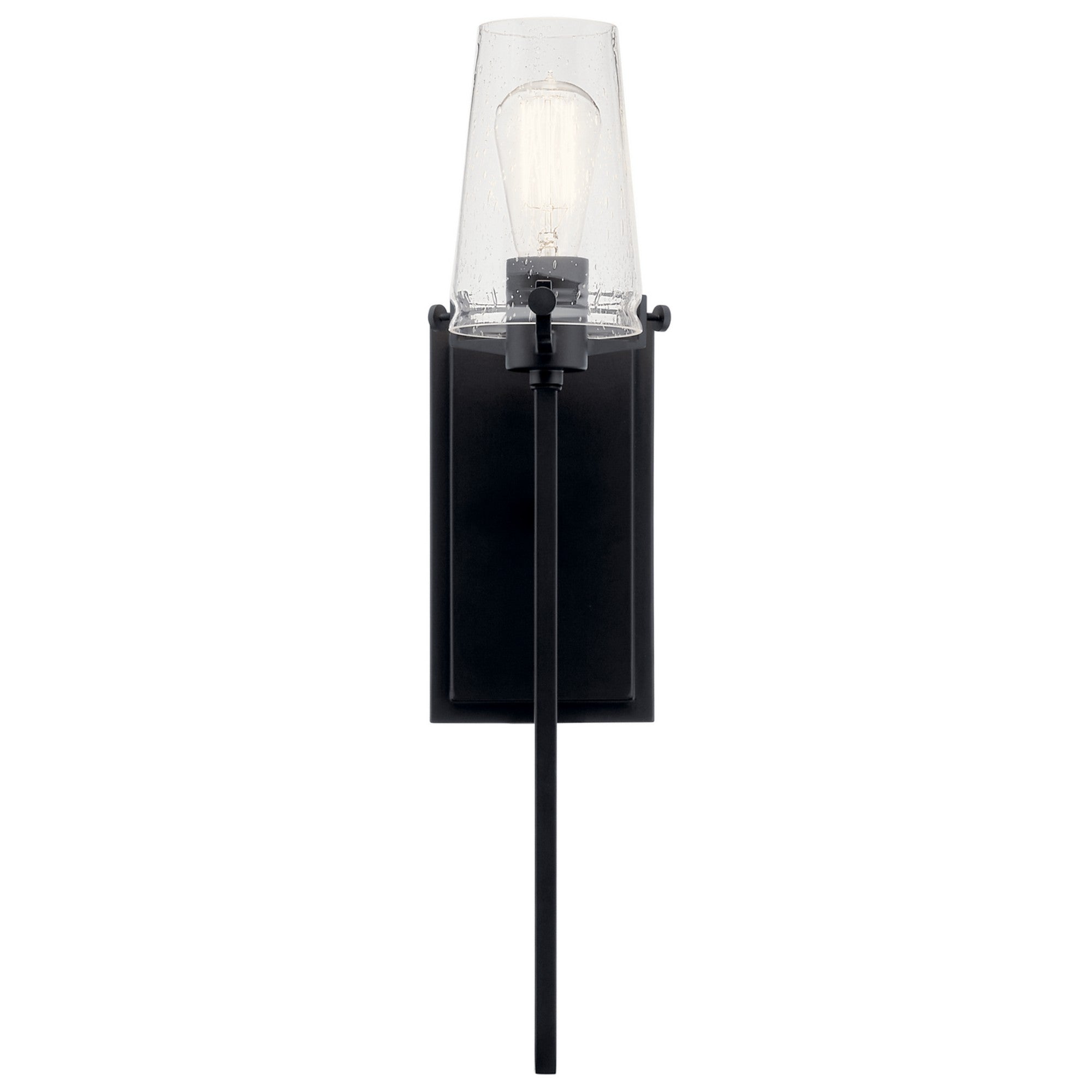 Alton 22-Inch Black Armed Wall Sconce - Modern Matte Finish for Bedroom, Living Room & Hallway Lighting