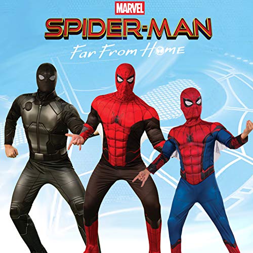 Marvel Spider-Man Far From Home Deluxe Stealth Costume & Mask for Kids - Official Licensed Halloween Cosplay Outfit | Perfect for Halloween, Cosplay, and Superhero Parties