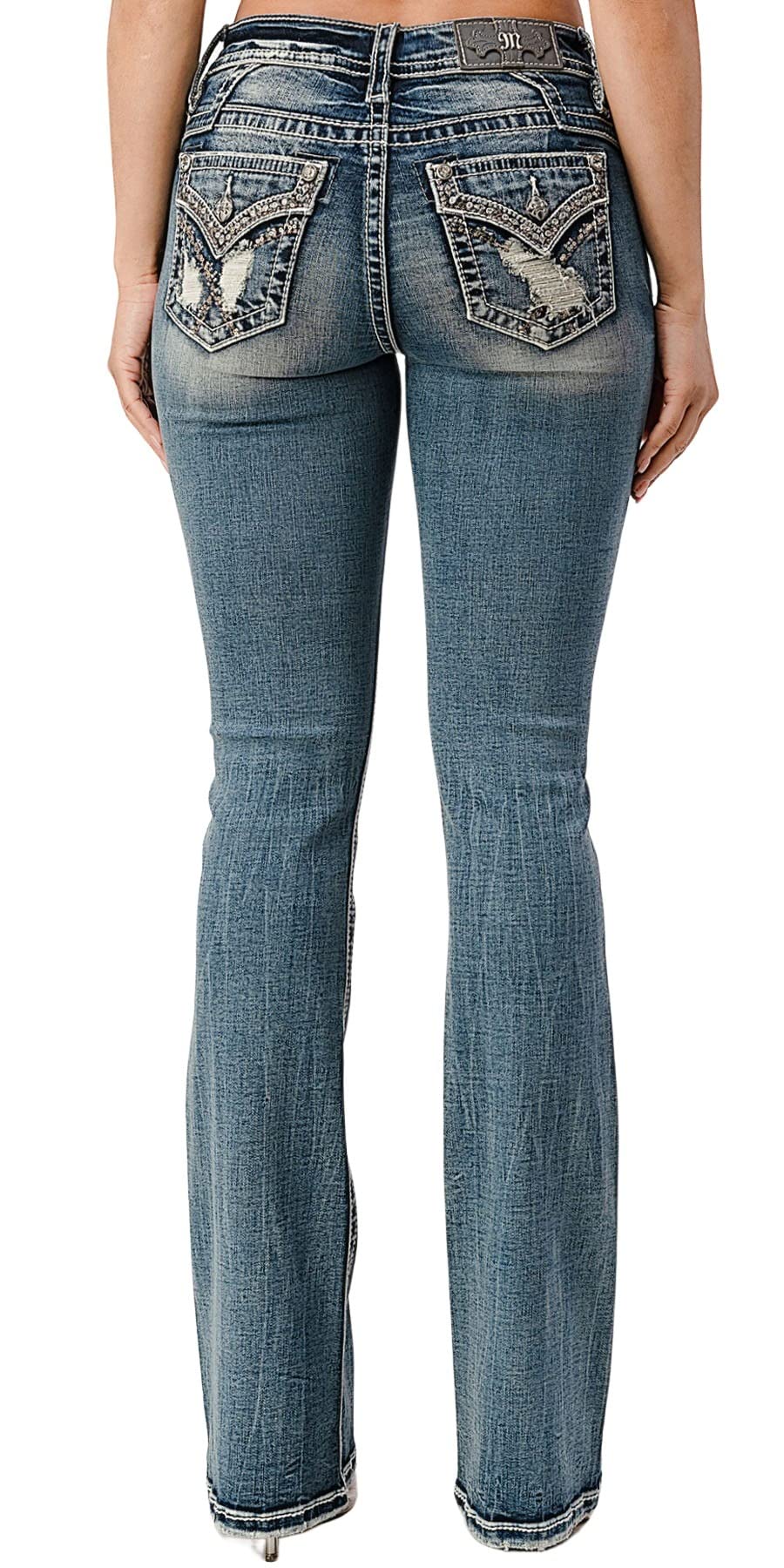 Miss Me Women's Bootcut Jeans - Stylish & Comfortable Denim Pants for Casual Wear, Work & Night Out