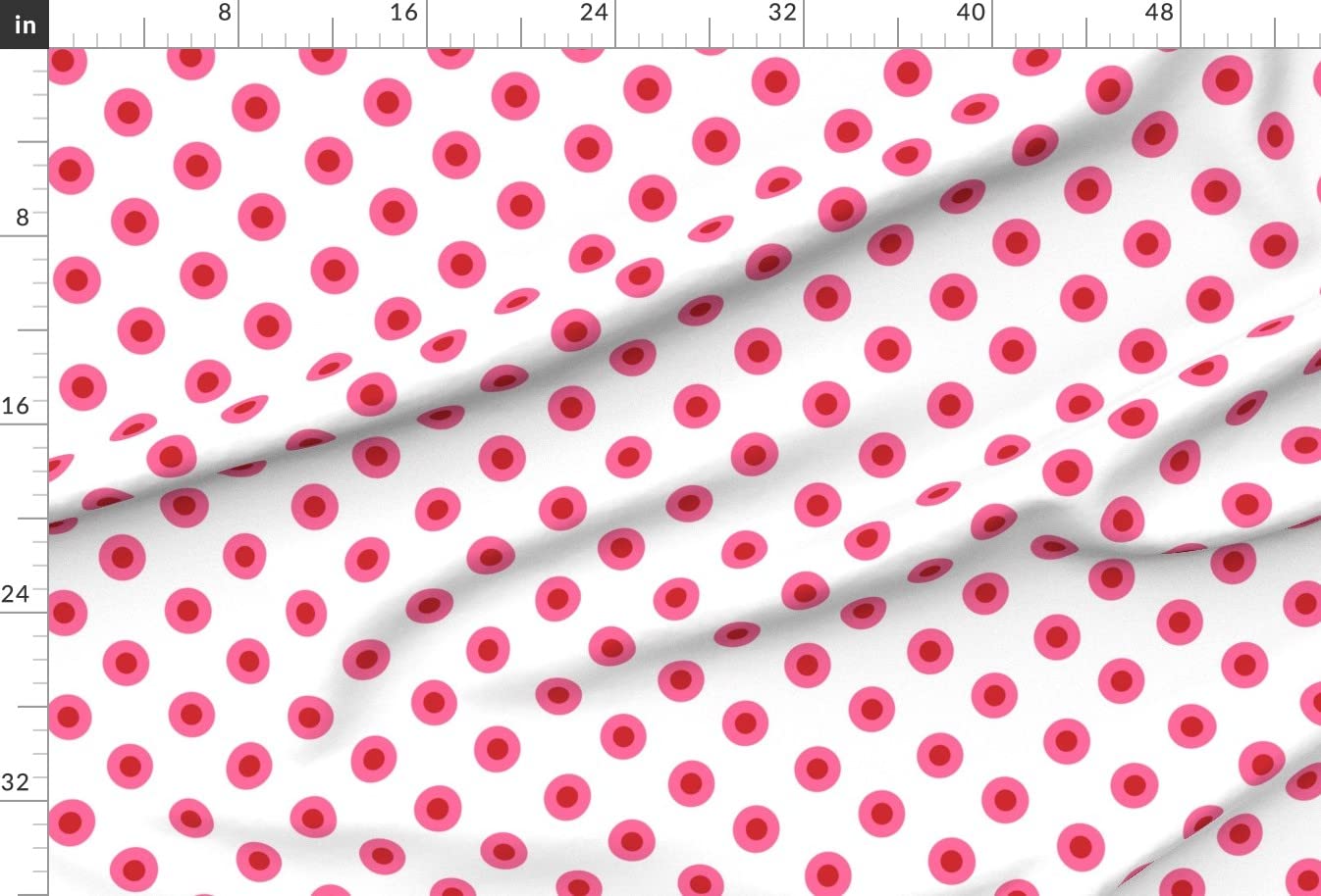 Polka Dot Printed Minky Fabric by The Yard - Soft Pink, Red & White Dots for Sewing Baby Blankets, Quilt Backing & Plush Toys | Spoonflower Premium Fabric for DIY Crafts & Home Decor