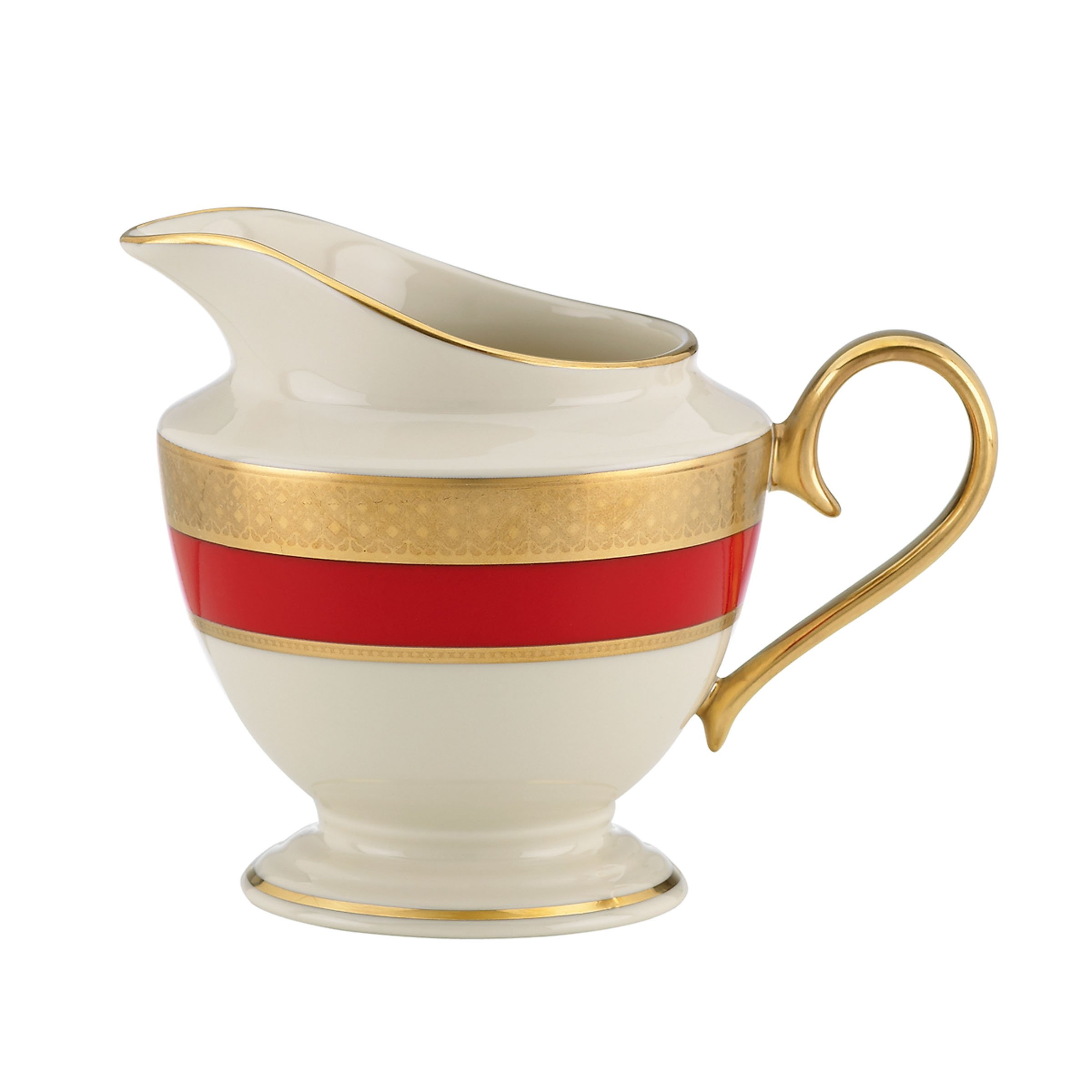 Lenox Embassy Coffee Creamer - Premium Porcelain Creamer Set for Coffee & Tea - Elegant Serving Pitcher for Home, Restaurants, and Cafes