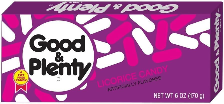 Good and Plenty Licorice Candy - Pack of 3 Theater Boxes - Classic Nostalgic Treat - Chewy & Tasty Snack for Movies, Parties & Sharing - Smiling Sweets