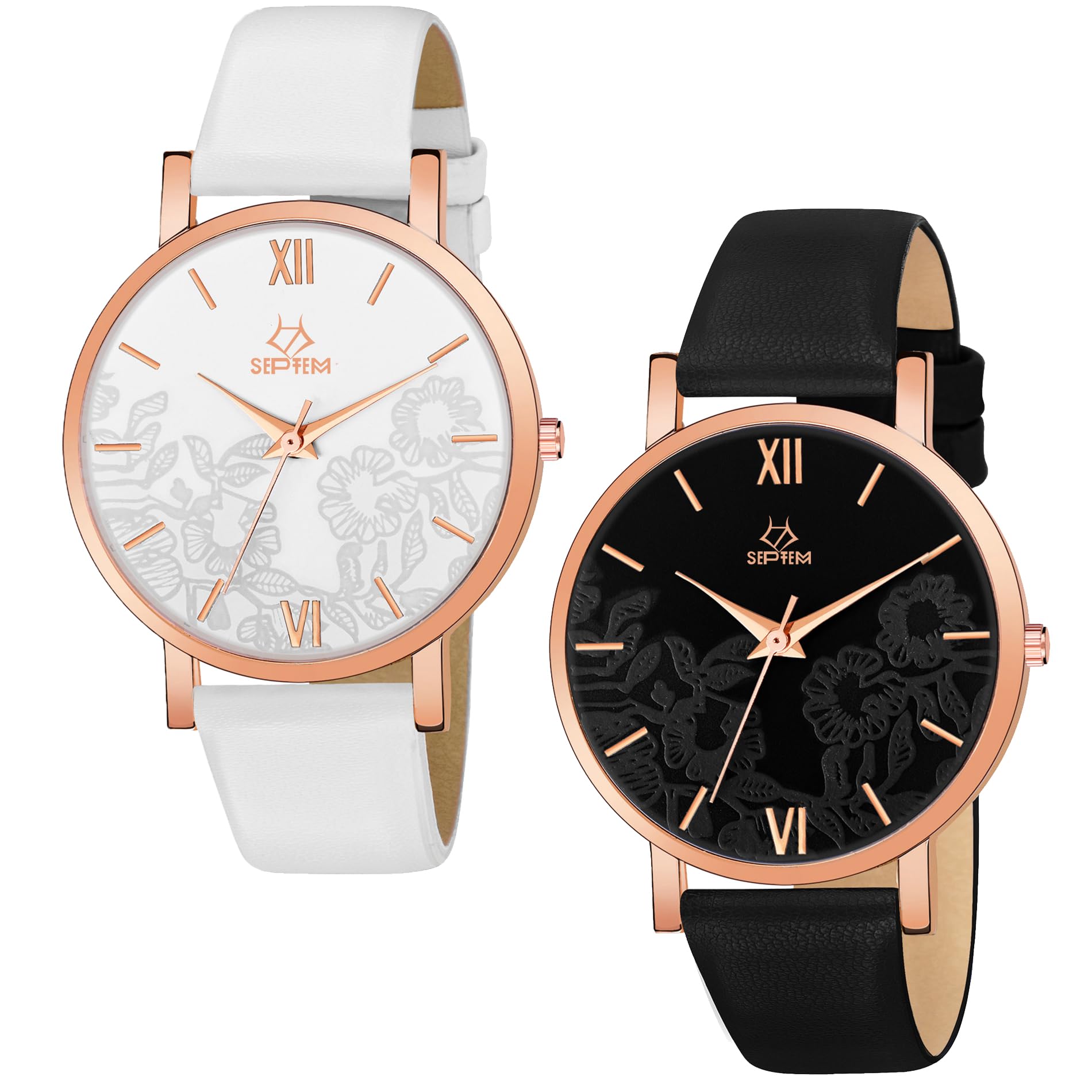 Stylish Black & Blue Adjustable Leather Belt Analog Watch for Women and Girls - Perfect for Casual Wear, Office, and Everyday Fashion Accessories