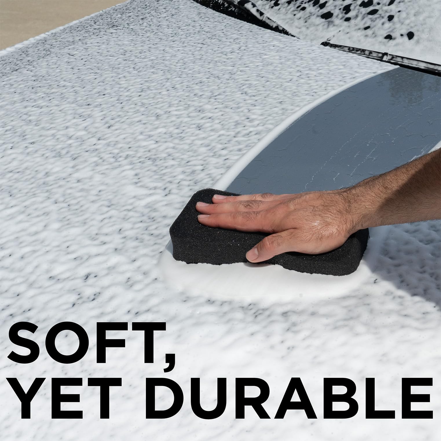 Premium Japanese Car Wash Sponge - Ultra Soft Scratch-Free Foam Sponge for Safe Detailing, Prevents Swirl Marks on Clear Coat Paint - Works with All Car Wash Soaps - Ideal for Hand Washing Luxury & Classic Cars at Home or Professional Detailing