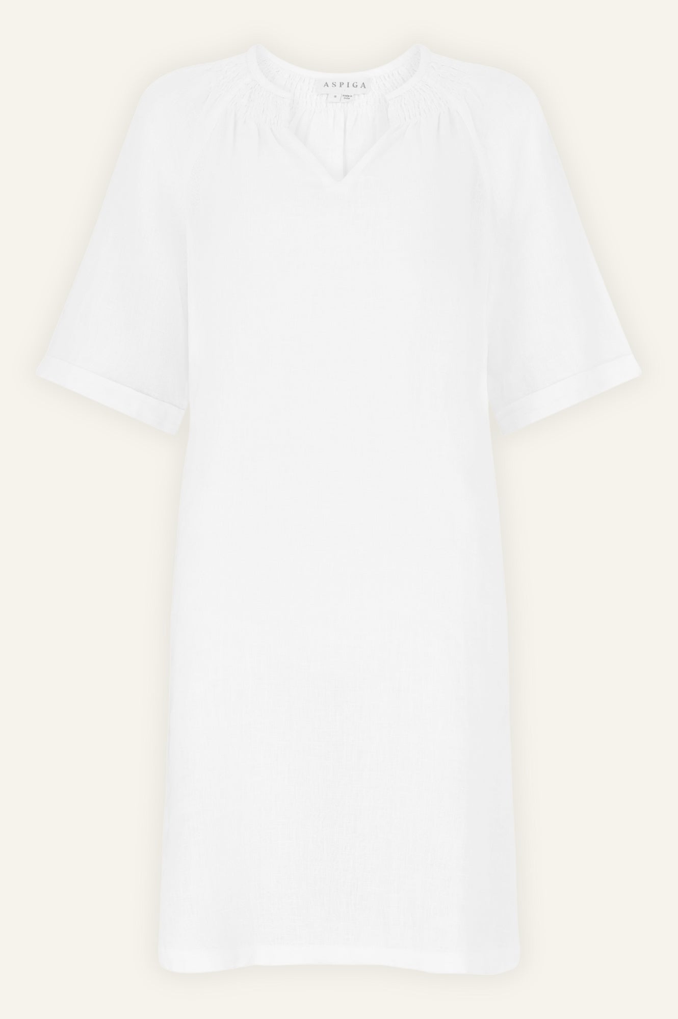 Paxos Linen Dress for Women - Breathable White Summer Dress | Perfect for Beach Vacation, Brunch & Casual Outings