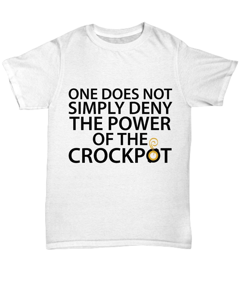 mmandiDESIGNS Crock Pot Graphic T-Shirt - Cool White Cotton Tee for Cooking Enthusiasts | Perfect for Kitchen, BBQ Parties & Casual Wear