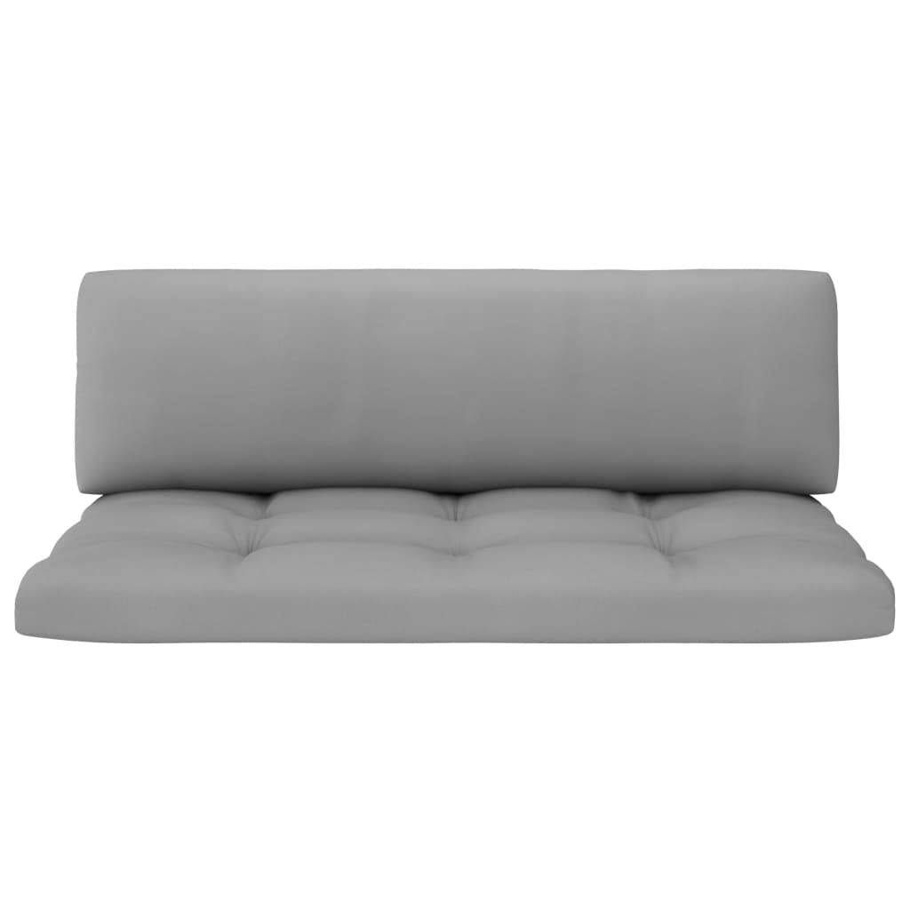 2-Piece Thickly Padded Pallet Sofa Cushions - Gray Outdoor Patio Furniture Seat Cushions for Comfortable Lounging & Relaxation