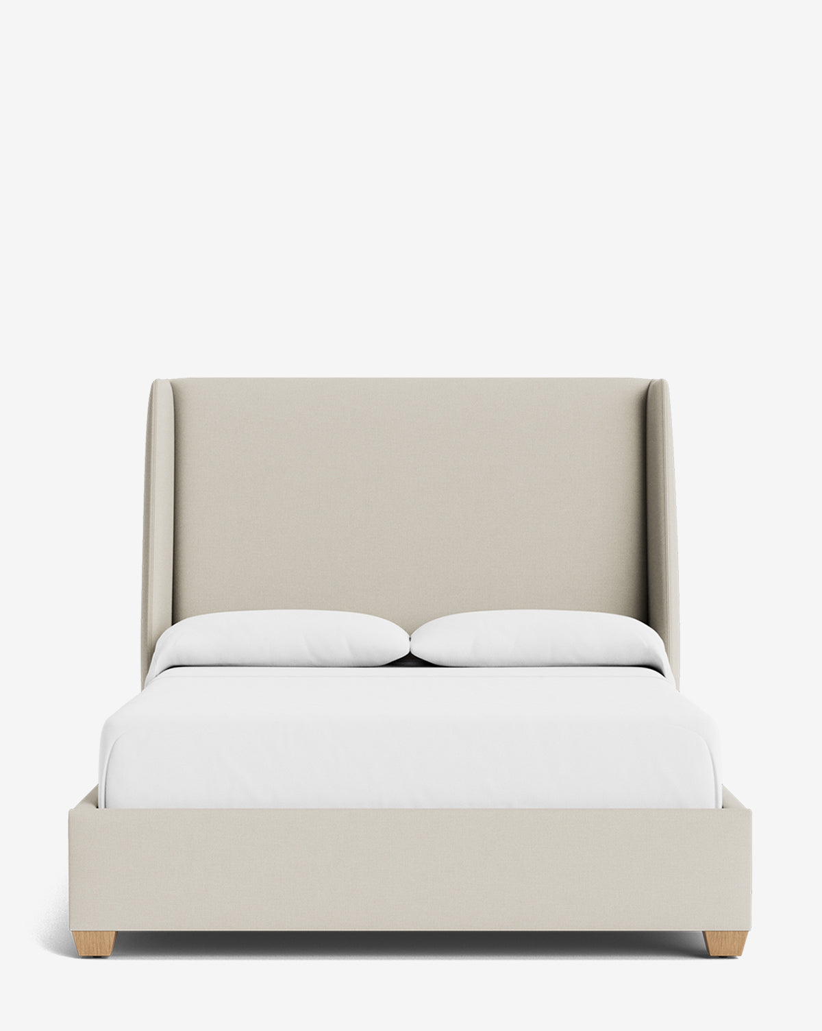 Walt Bed Tall Headboard - Queen Size Upholstered Bed Frame with Adjustable Height - Perfect for Modern Bedroom Decor & Small Spaces