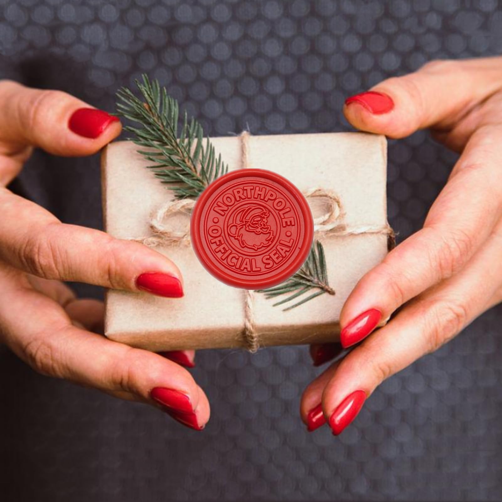 Premium Christmas Wax Seal Stickers - 50 Pcs Self-Adhesive Santa Claus Holiday Envelope Seals in Red, Green & Gold for Gift Wrapping, Wedding Invitations & Holiday Cards
