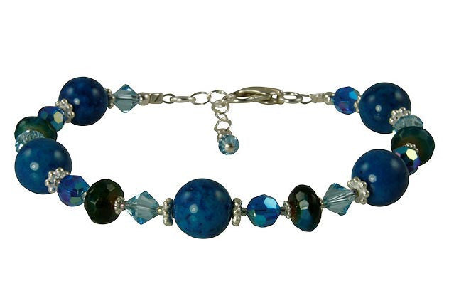 Aqua Blue Apatite Gemstone Beaded Bracelet for Women - Natural Healing Crystal Jewelry for Energy Balance & Stress Relief - Perfect for Yoga, Meditation & Spiritual Healing
