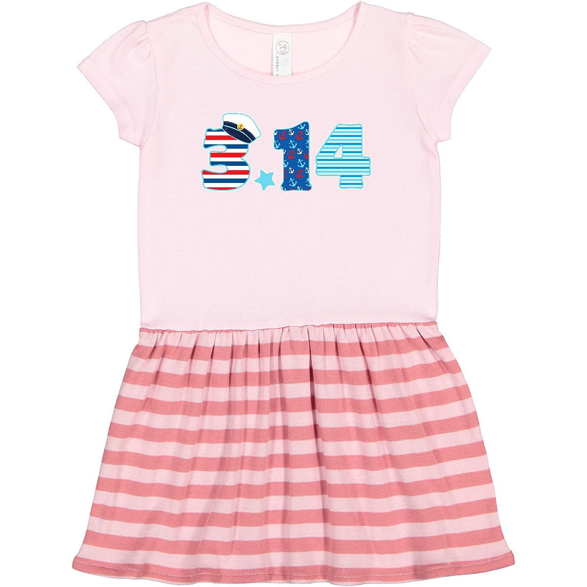 Inktastic Nautical Pi Day Sailing Numbers Toddler Dress - Cute Math-Themed Outfit for Baby Girls, Perfect for Pi Day Celebrations, School Events & Family Photos