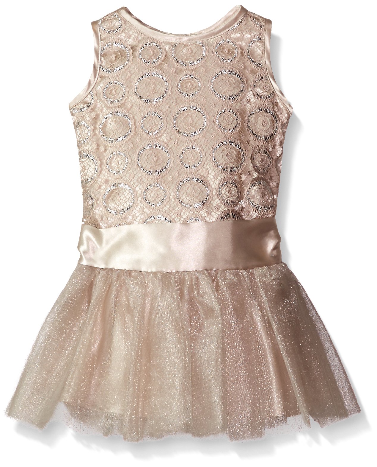 Biscotti Baby Girls' Glow in the Dark Lace Dress with Tulle Skirt - Perfect for Birthday Parties, Photoshoots & Special Occasions
