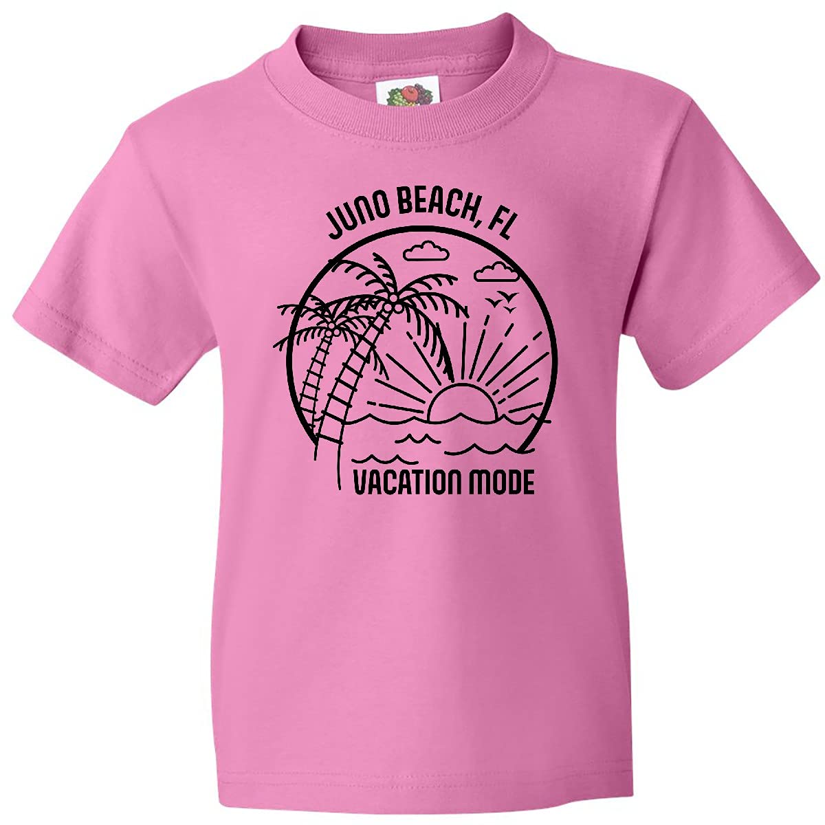 Inktastic Summer Vacation Mode Juno Beach Florida Youth T-Shirt - Comfortable Casual Tee for Kids, Beach Outing & Family Travel