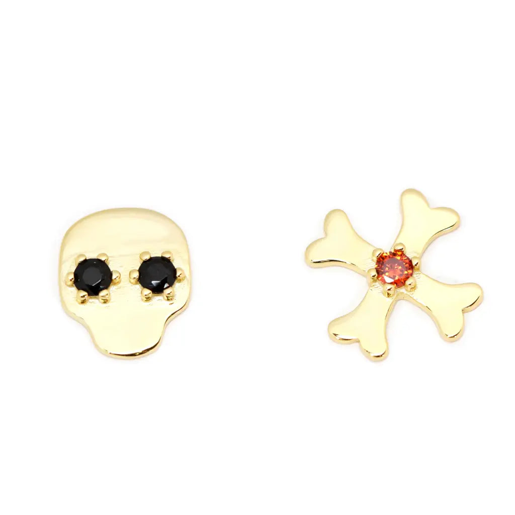 Gothic Necromancer Skull Earrings for Women - Dark Fantasy Jewelry for Halloween, Cosplay, and Witchy Aesthetic