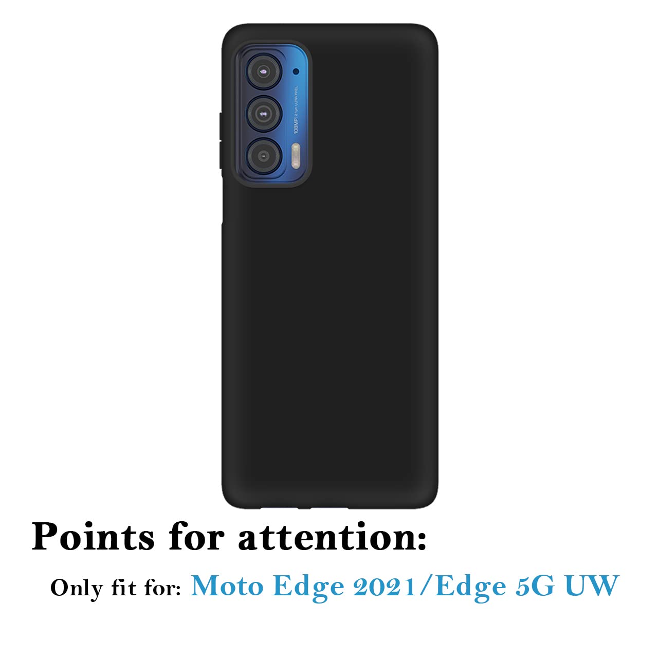 Custom Personalized Photo Text Name Phone Case for Motorola Edge 2021/Edge 5G UW - Anti-Scratch Soft TPU Protective Cover (Black) - Perfect for Daily Use, Travel & Gift Giving