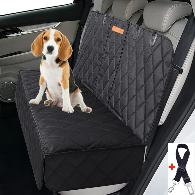 GoBuyer Universal Dog Car Seat Cover Protector - Non-Slip Pet Seat Liner for Back/Rear Seats with ISOFIX Compatibility & Velcro Openings | Perfect for SUV, Sedan, and Road Trips with Pets
