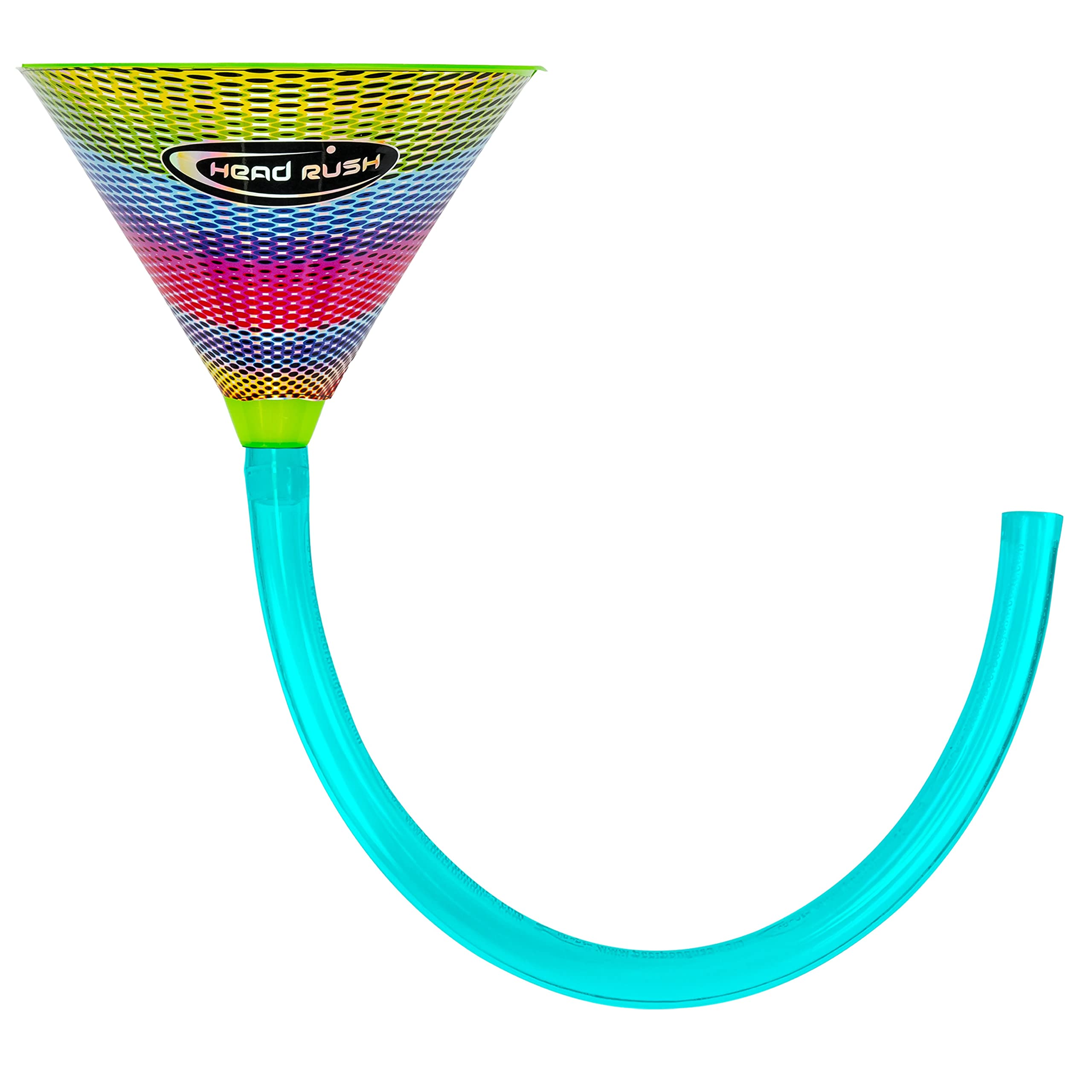Head Rush RAINBOW Beer Bong - 2FT Long Tube Drinking Funnel with Thick Flexible Hose - Fun Beer Accessories for Adult Parties & Drinking Games - Colorful Design for Ultimate Beer Pong Experience - Perfect for College Parties, Tailgating & Bar Crawls