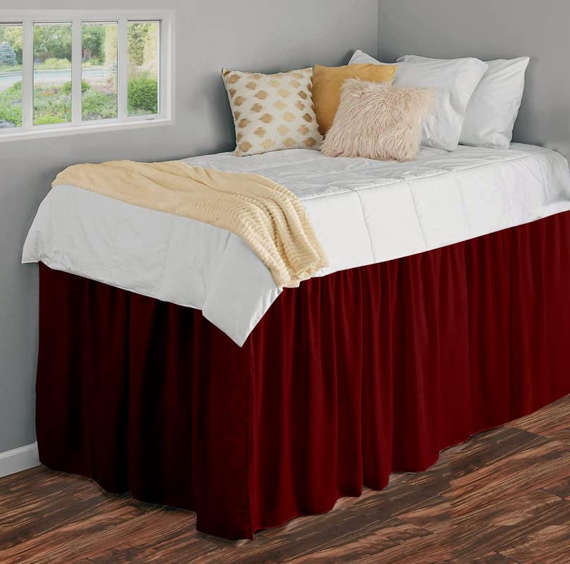 Queen Size Linen Bed Skirt Extra Long 25
