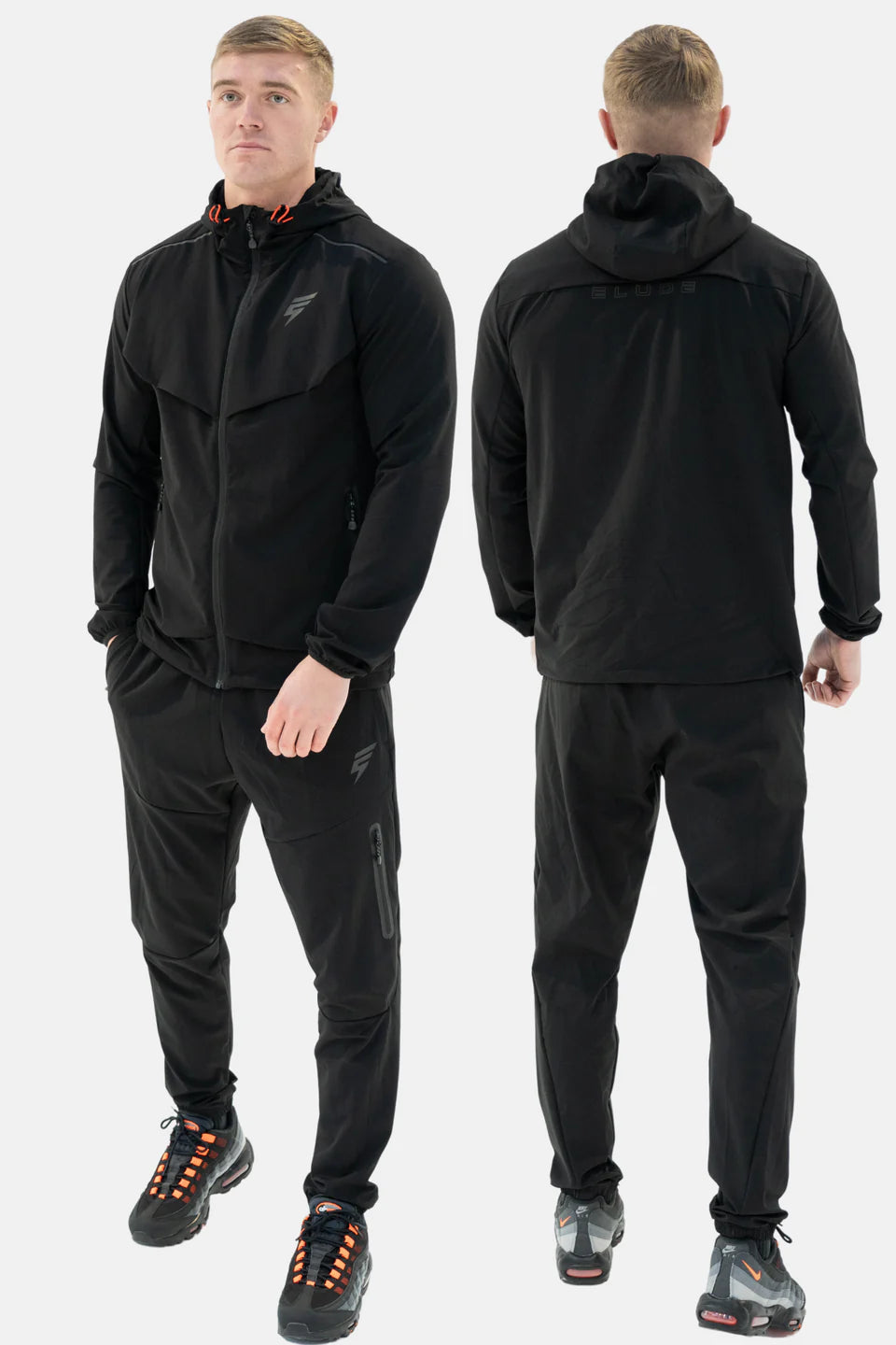 ELUDE TRACK TRACKSUIT - Ghost Black | Men's Running & Gym Workout Jogging Set | Lightweight Performance Athletic Wear for Training & Street Style