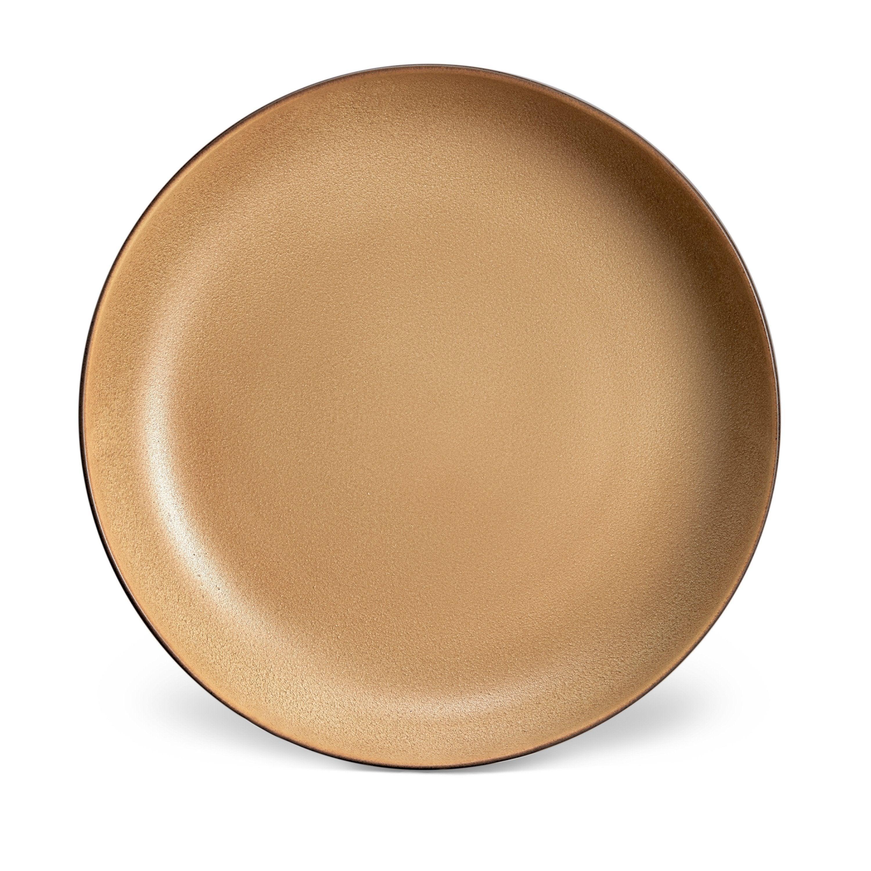 Premium Terra Cotta Coupe Bowl - Handcrafted Leather Trimmed Serving Dish for Salads, Fruits & Desserts | Elegant Tableware for Home Dining & Entertaining