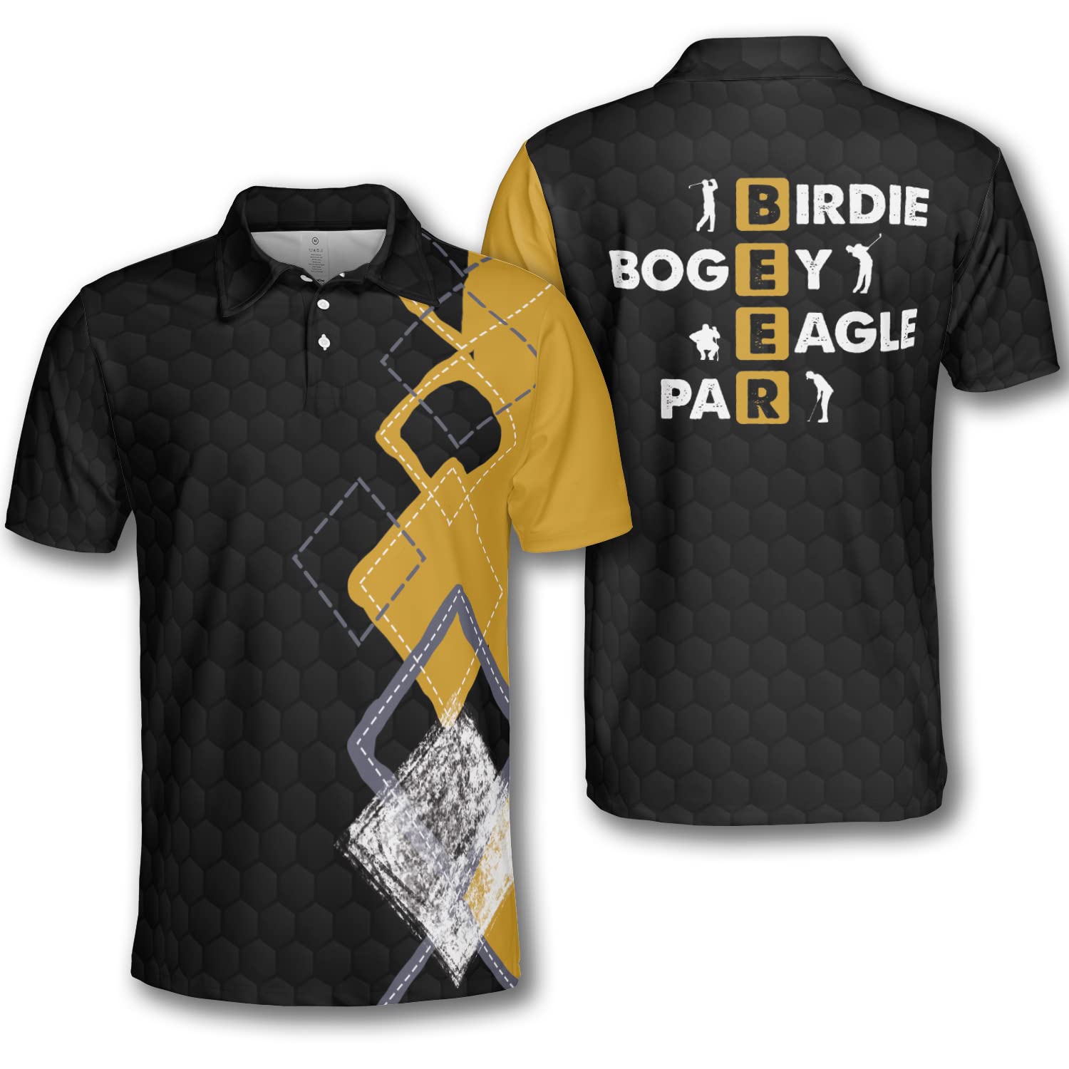 Men's Dri-Fit Short Sleeve Golf Shirts - Funny President Cup Golf Apparel - Moisture Wicking Performance Polo for Golfing & Casual Wear