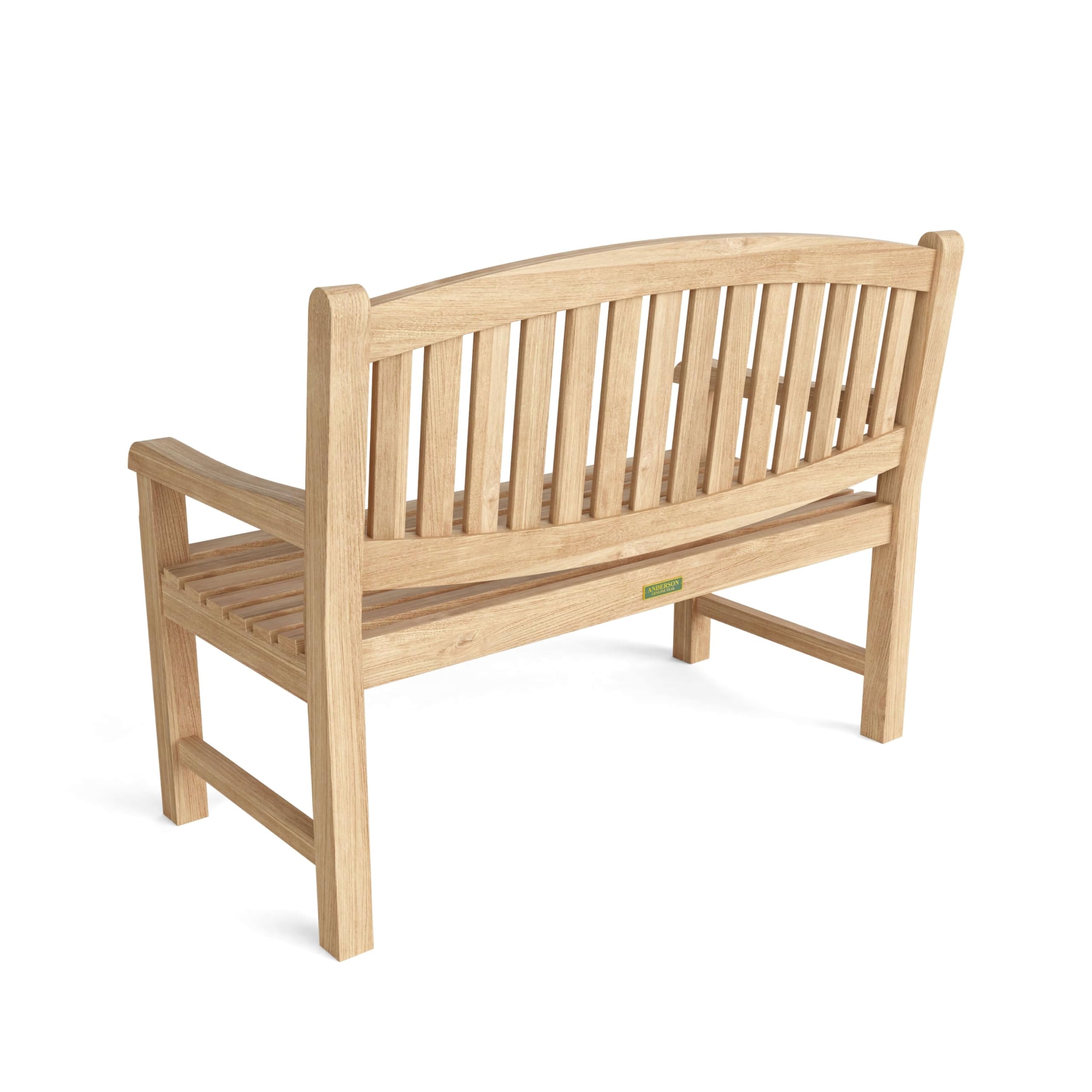 Anderson Teak BH-004O Kingston 2-Seater Outdoor Bench in Honey Golden Teak - Perfect for Patio, Garden, Poolside & Backyard Relaxation