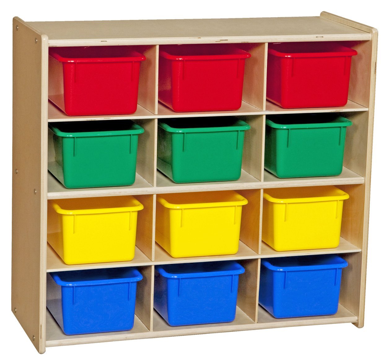Contender 12 Compartment Kids Toy Storage Cabinet - Daycare & Classroom Organizer for Art Supplies, Crafts & Toys - Durable 100% Plywood Cubby Shelves - Perfect for Playrooms, Preschools & Homeschooling