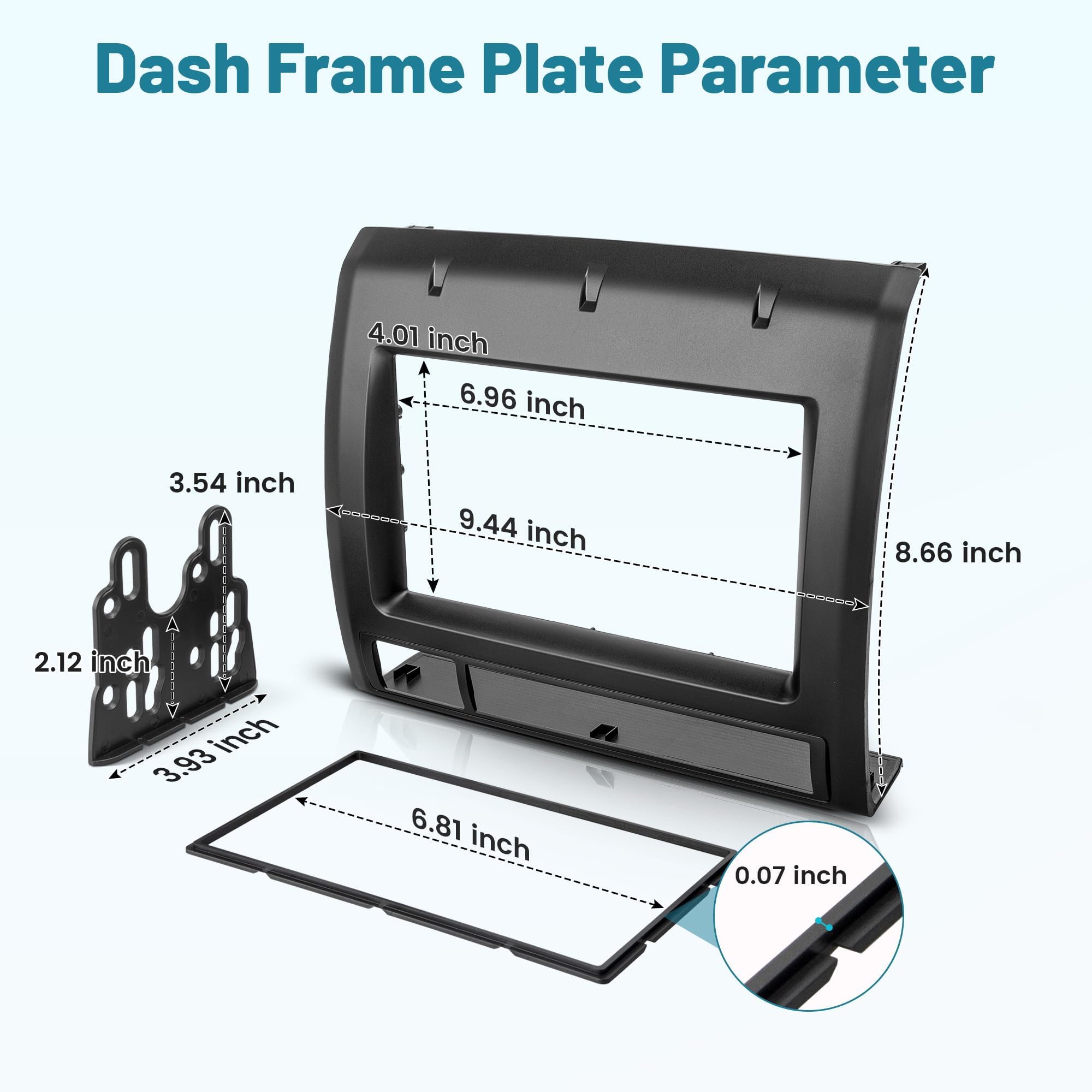 Double DIN Radio Dash Kit for 2005-2011 Toyota Tacoma | Aftermarket Stereo Mounting Bracket & Trim Bezel | Perfect for Car Audio Upgrade & DIY Installation