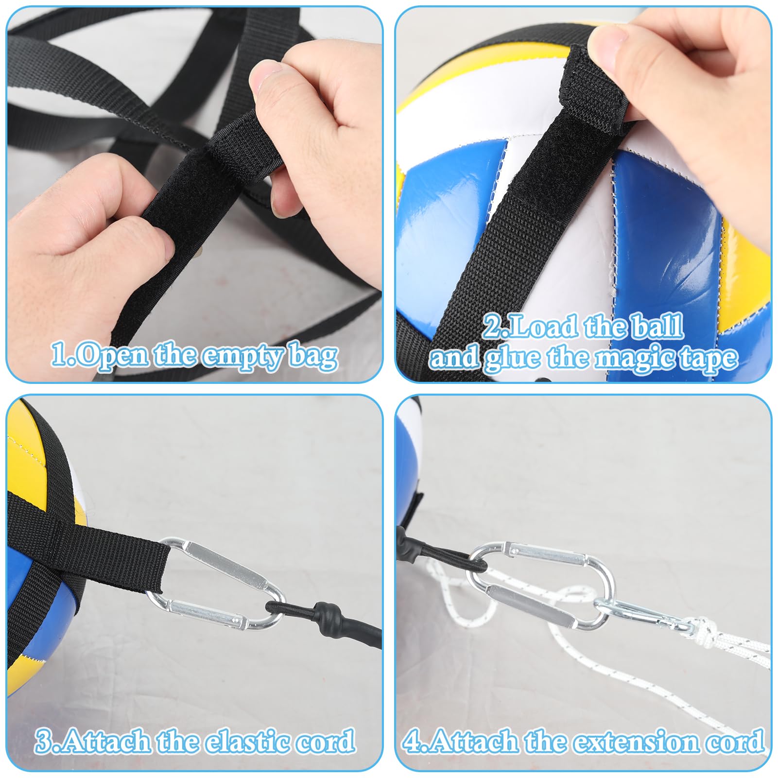 **Adjustable High Elasticity Volleyball Spike Trainer - Solo Spiking & Serving Practice Equipment for Beginners & Pros | Volleyball Training Aid System | Perfect for Indoor & Outdoor Drills, Team Practice & Gifts**