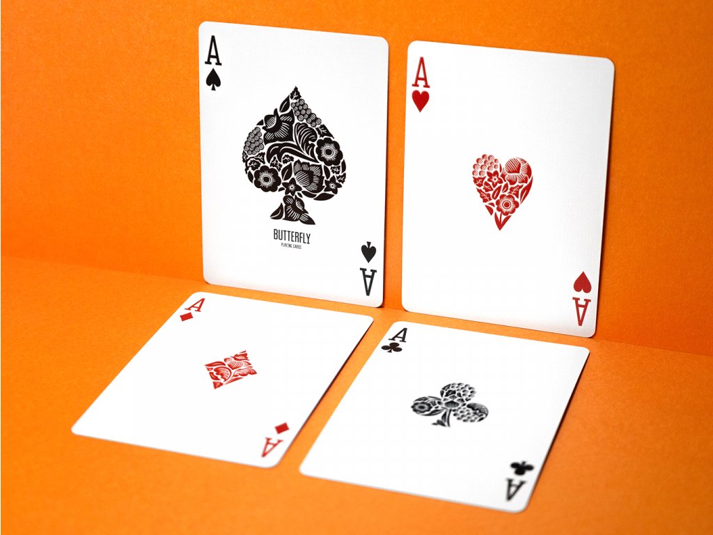 Orange Butterfly Playing Cards - Premium Quality Deck for Card Games, Magic Tricks & Collectors | Perfect for Poker, Blackjack & Cardistry Enthusiasts