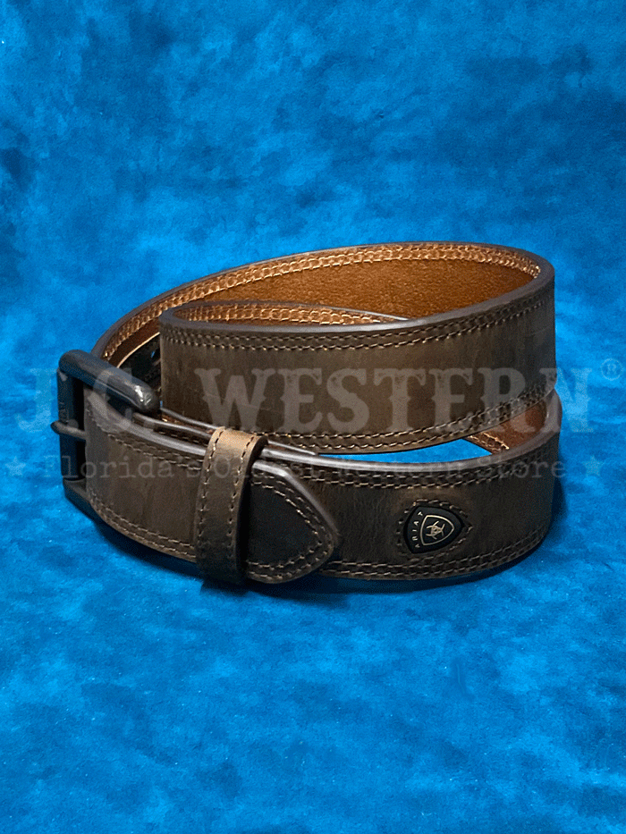 Ariat A1012702 Men's Genuine Leather Belt - Dark Brown Western Style Belt for Casual & Work Wear | Durable & Stylish for Everyday Use