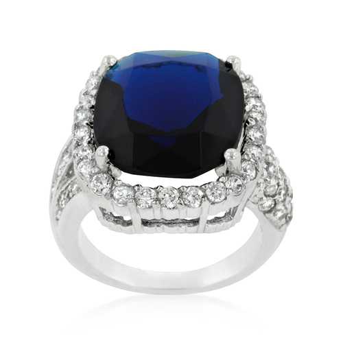 Exquisite Deep Blue Sapphire Engagement Ring for Women - Elegant Wedding & Promise Jewelry for Her - Perfect for Proposals, Anniversaries & Special Occasions