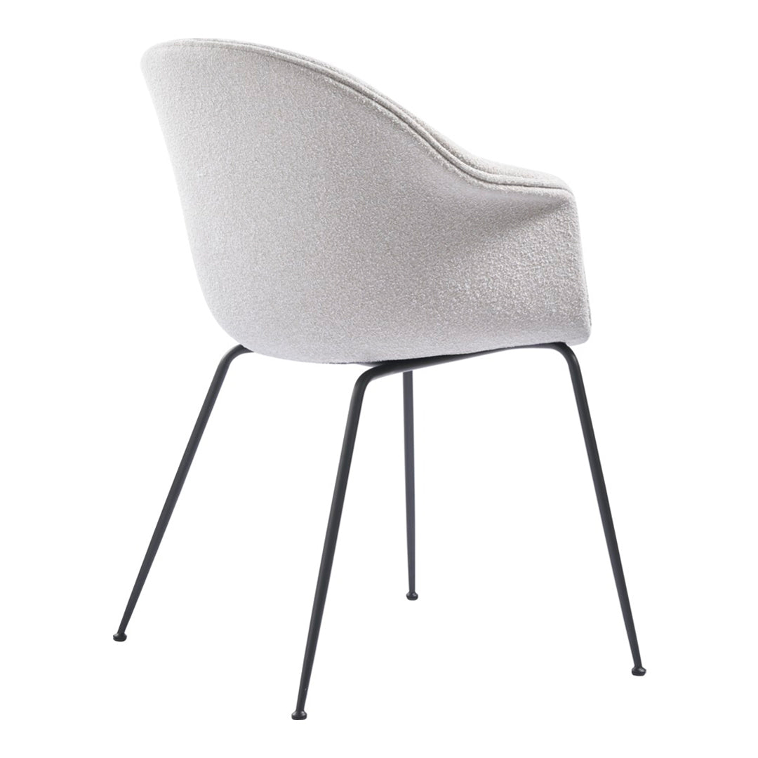 Bat Dining Chair with Conic Base - Fully Upholstered Modern Kitchen Chair for Dining Room, Restaurant & Cafe