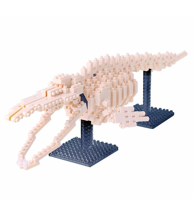 Nanoblock Blue Whale Skeleton Building Kit - NBM 010 - DIY Micro Blocks for Adults & Kids - Perfect for Home Decoration, STEM Learning & Creative Gifts