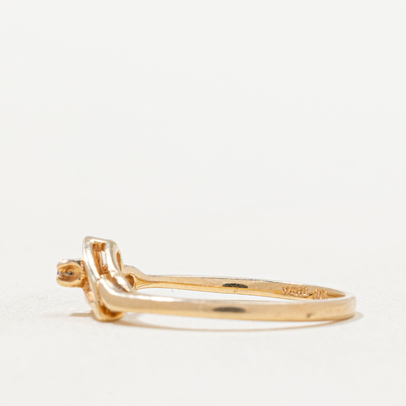 0.005ct Single Stone Diamond Heart Ring - Size 6.25 | Elegant Valentine's Gift, Anniversary Jewelry & Romantic Proposal Ring for Women