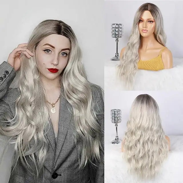 Danity Long Wavy Wig - Natural Looking Synthetic Hair Extensions for Women | Perfect for Cosplay, Daily Wear & Special Occasions