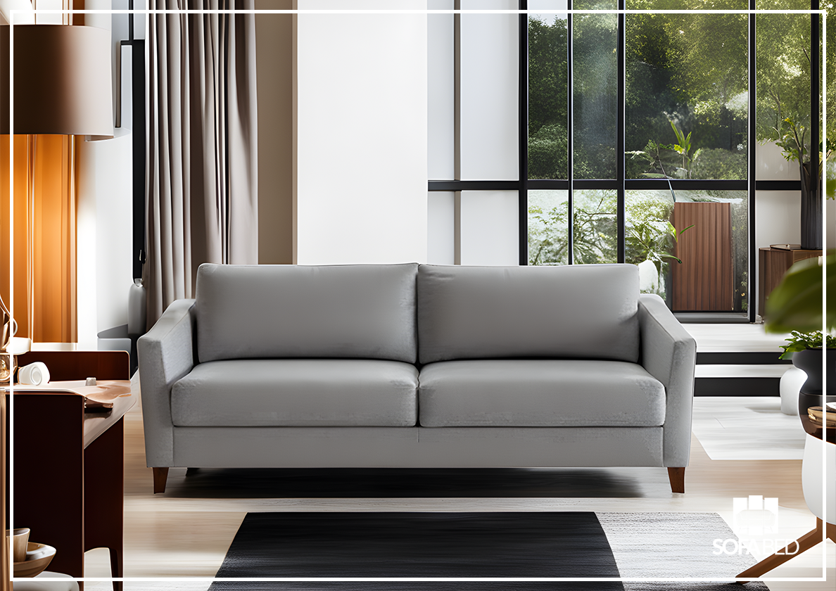 Custom Luonto Monika Fabric Sleeper Sofa - Handmade to Order | Convertible Couch Bed for Small Spaces & Guest Rooms | Perfect for Apartments, Dorms & Home Offices