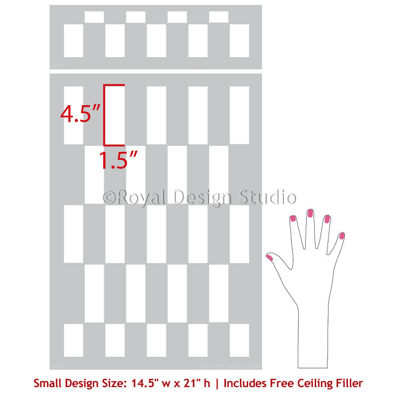 Get in Line Backsplash Tile Wall Stencil - DIY Kitchen & Bathroom Tile Design Template for Easy Home Renovation - Perfect for Backsplashes, Accent Walls & Craft Projects