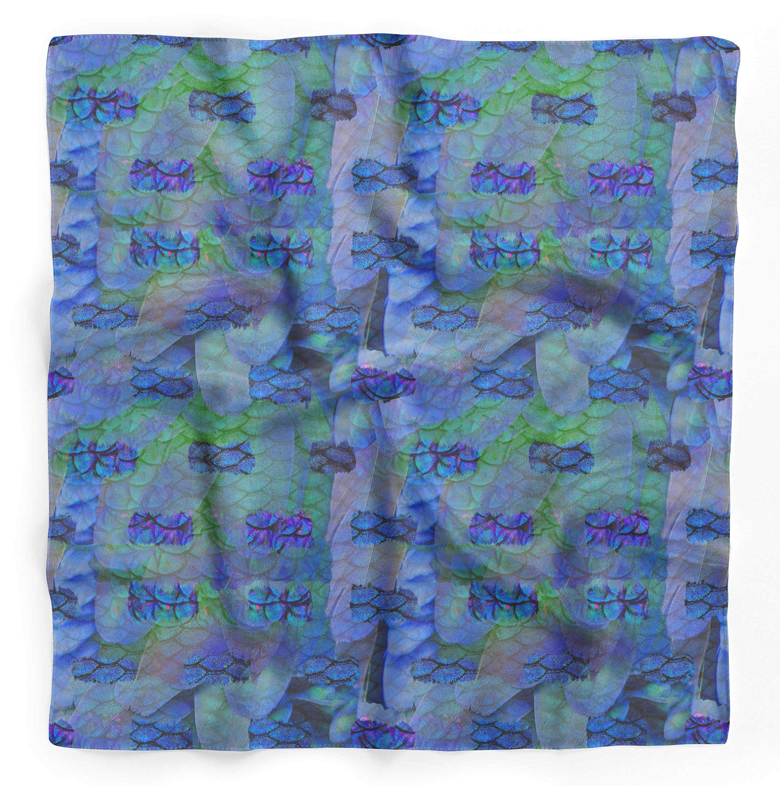 Bimba Printed Pure Silk Scarf - Women's Hair Neck Head Bandana Wrap for Fashion Accessories, Gifts, and Special Occasions