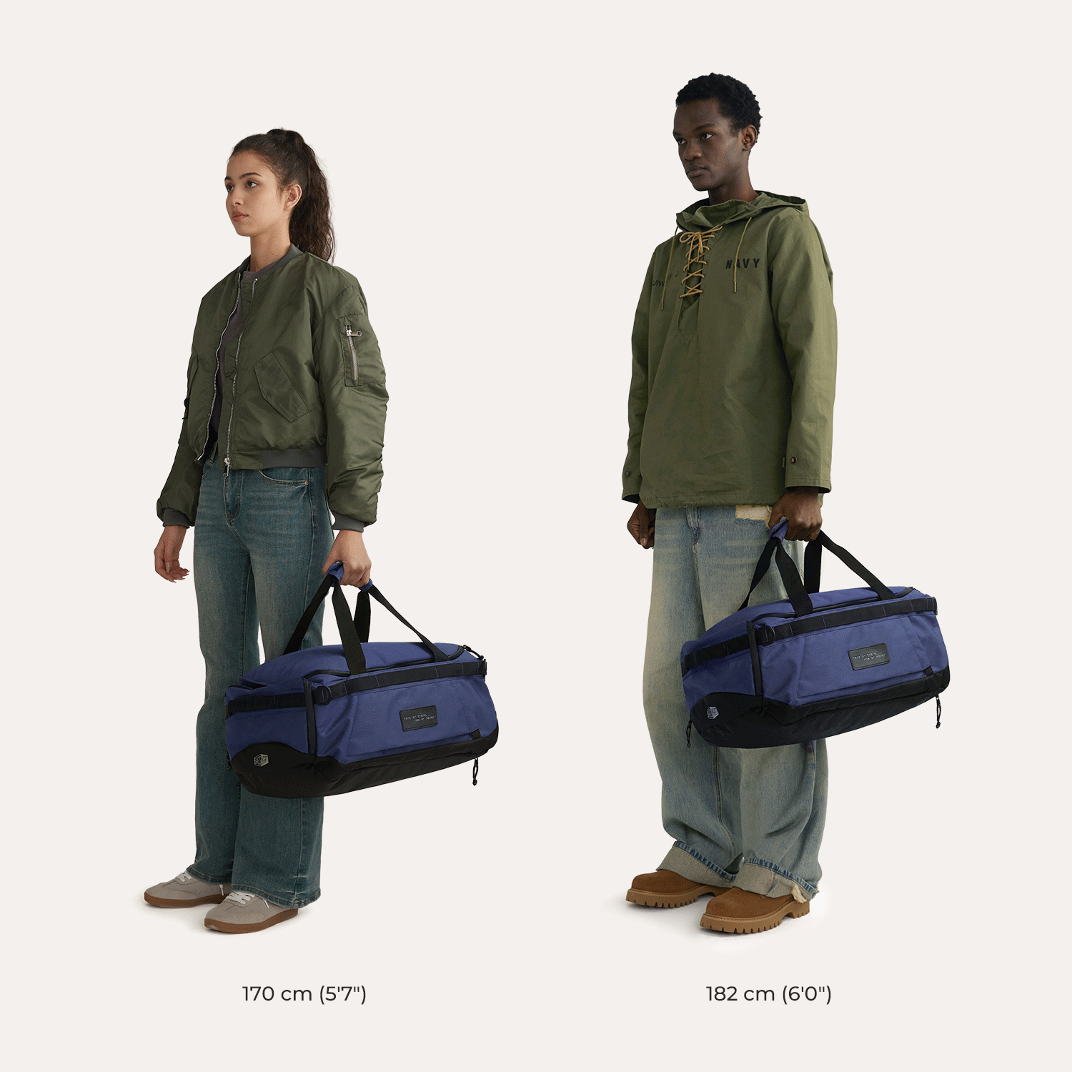 Paz 43L Duffle Backpack - Waterproof Travel Duffel Bag with Shoulder Strap for Gym, Camping & Weekend Getaways