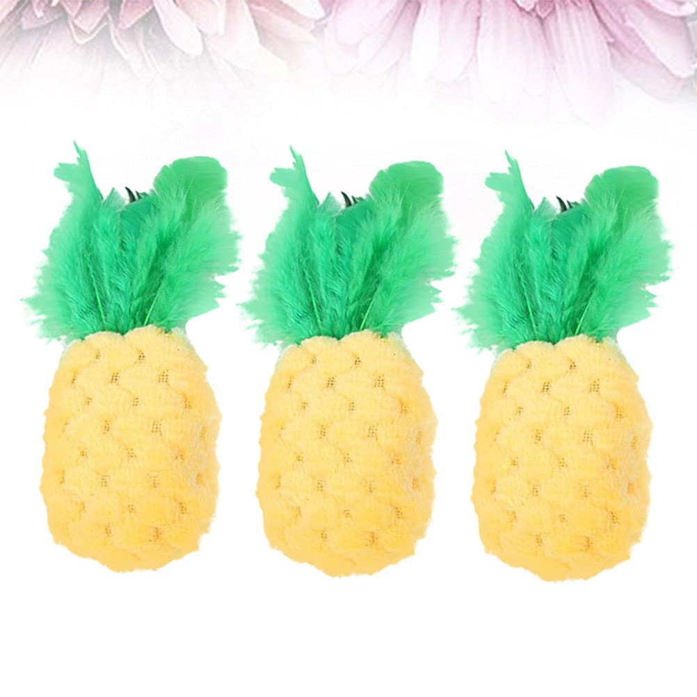 3pcs Cat Teaser Toy - Interactive Pet Exercise & Training Toys for Cats & Dogs - Chewing, Biting & Molar Teething Relief - Fun Fruit-Shaped Entertainment for Playtime & Bonding