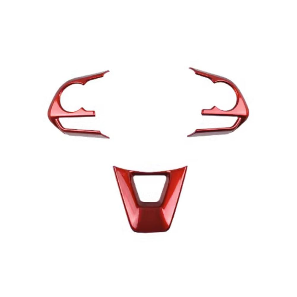 Carbon Fiber ABS Steering Wheel Button Cover Trim for Toyota Corolla 2019-2021 & RAV4 2019-2021 - Red | Interior Car Accessories | Easy Installation & Stylish Upgrade for Enhanced Driving Experience
