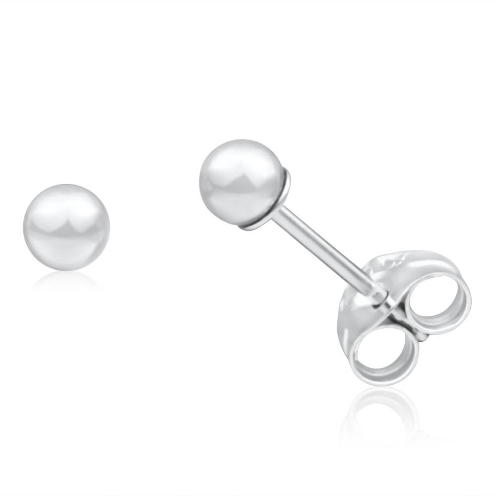 9ct White Gold Stud Earrings for Women - Elegant & Timeless Jewelry Gift for Her - Perfect for Everyday Wear, Parties & Special Occasions