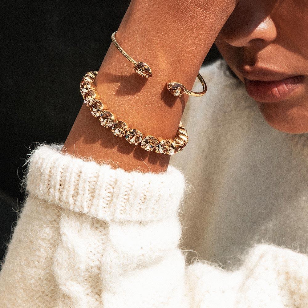 Petite Drop Bracelet with Light Colorado Topaz - Elegant Dainty Jewelry for Women | Perfect for Weddings, Parties & Everyday Wear