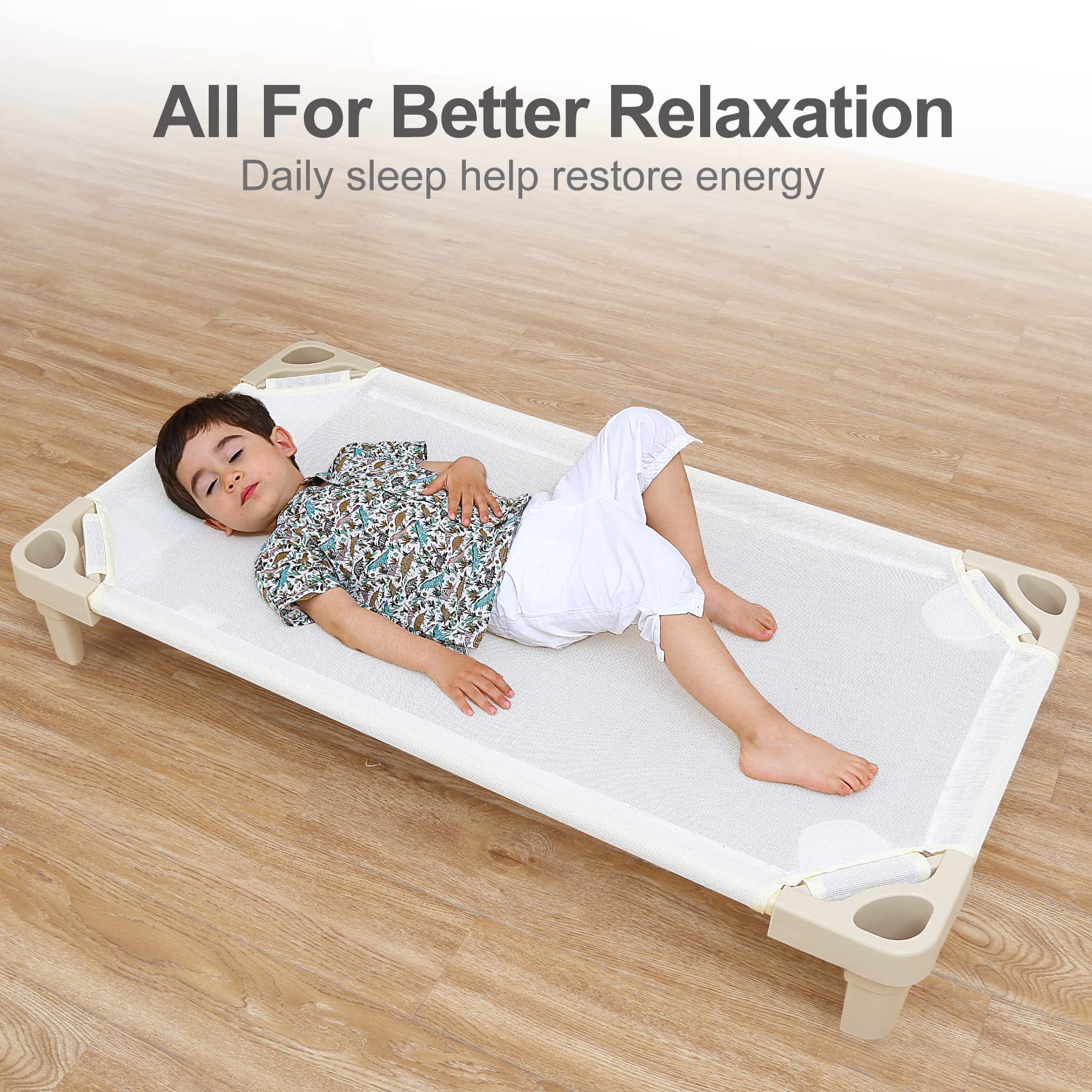 Stackable Kids Daycare Cot Rest Mat with Easy Lift Corners - Standard 22