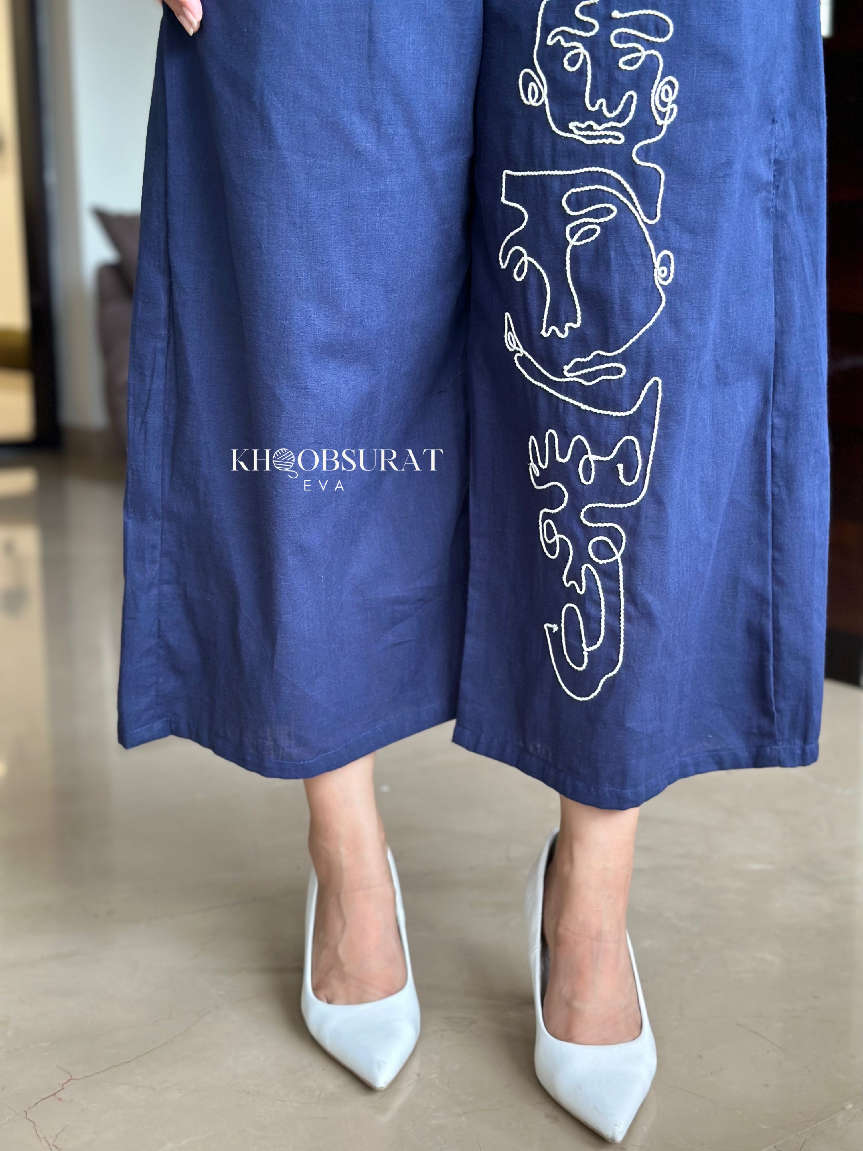 Casual Comfy Blue Coord Set for Women - Stylish Lounge & Everyday Outfit | Perfect for Relaxing at Home, Running Errands, and Weekend Outings
