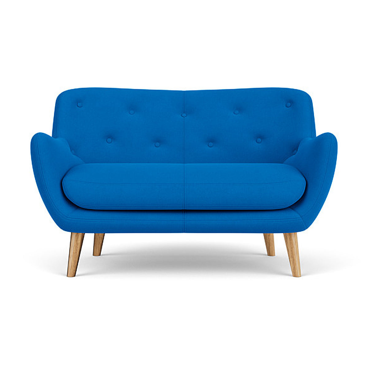 Herman Fabric 2 Seater Sofa - Modern Living Room Couch for Small Spaces, Apartment & Home Decor - Comfortable Loveseat with Soft Upholstery for Relaxing, Entertaining & Cozy Lounging